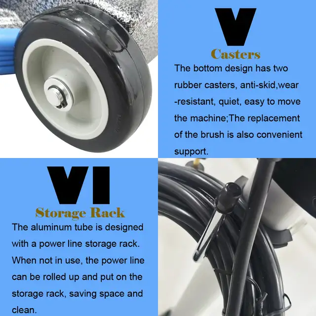 110V 17' Commercial Floor Scrubber Buffer Polisher Machine056806 - Photo 9