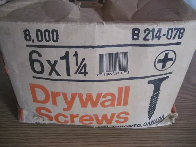 18 lbs 6 x 1 1/4 drywall screws