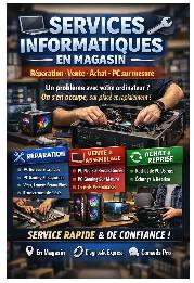 Réparation • Vente • Achat • PC sur mesure • Laptop