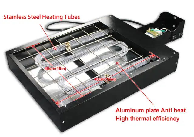 16"x16" Screen Printing Movable Flash Dryer 110V 1600W 006288 - Photo 10