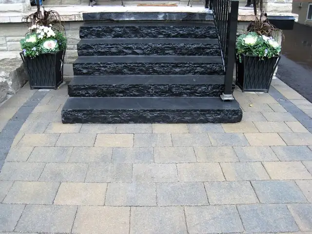Kota Black Limestone 6' Steps – Premium Natural Stone ($40/Sqft)