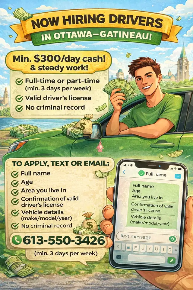 Delivery Driver - 300$ Cash Daily Guaranteed - Photo 2