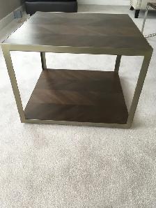 Mara Solid Acacia Wood End Table $300. Like new. Antique