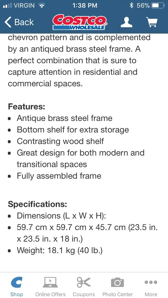 Mara Solid Acacia Wood End Table $300. Like new. Antique - Photo 6