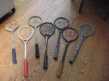 Vintage Round Faced Squash Rackets