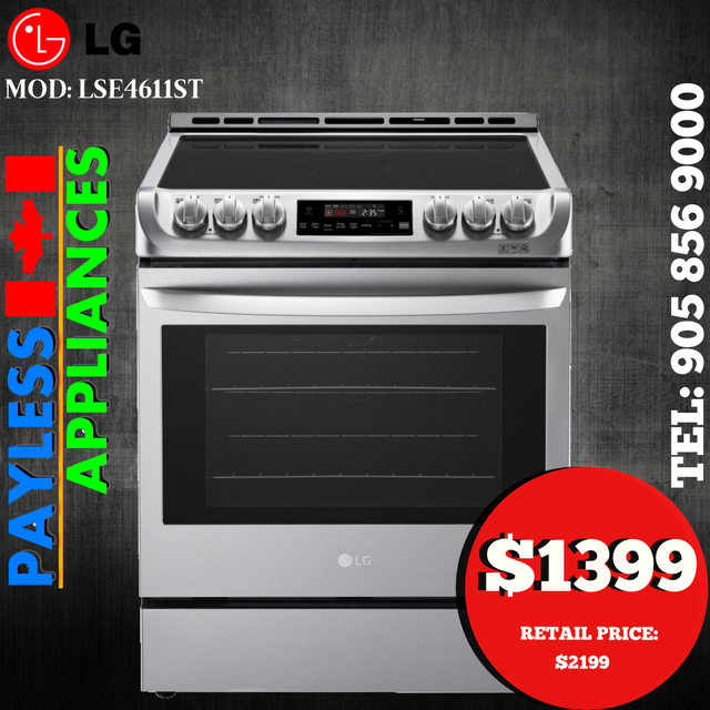 LG Electric Range LSE4611ST 30' Slide In With Convection & 6.3 C