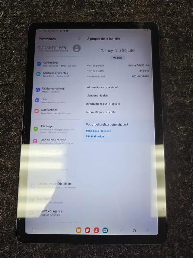 Tablette Samsung S6 Lite