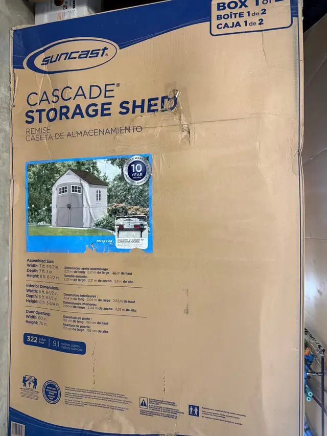 Brand New 7’x 7’ Suncast  Cascade Shed - Photo 2