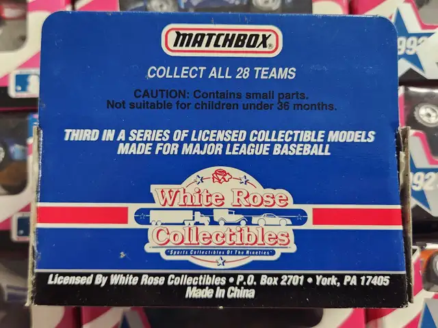Matchbox 1992 MLB Teams Diecast Corvette Cars Complete in Box - Photo 4