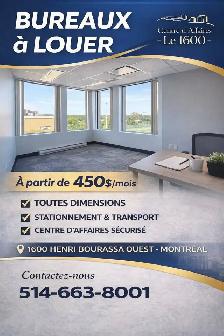 Bureaux à louer  | Ahuntsic (1600 Henri-Bourassa Ouest)