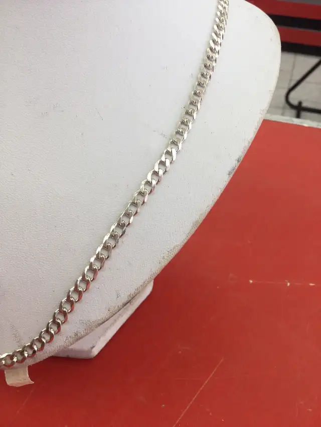 chaîne en argent mailles ovales