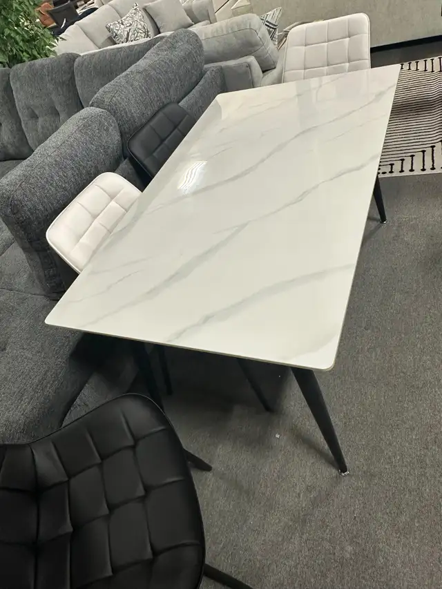 5pc Cintered Stone Table   4 Chairs for Only $449. - Photo 2