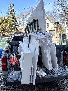 White Quartz Countertop Grey Veining - With Island