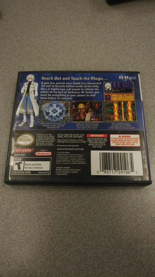 Castlevania Dawn of Sorrow - Nintendo DS - CIB - Tested - Photo 3