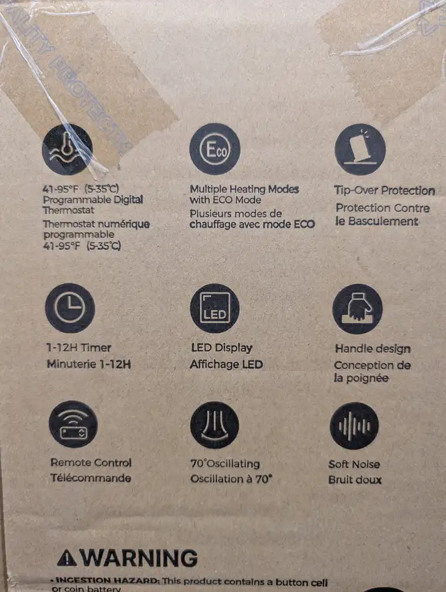 Brand New Tower Oscillating Space Heater For Sale - Photo 6