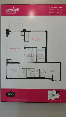2 Brm & Den with 2 Full Washroom Condo for Rent (Amber Condos) - Photo 10