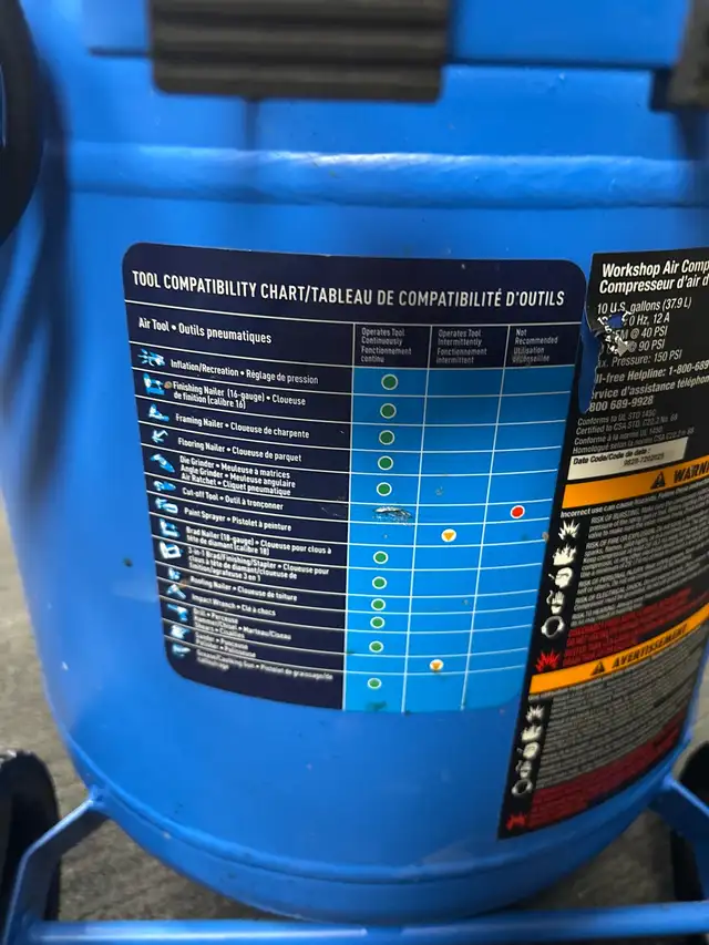 Mastercraft 10 Gallon 150 Psi Shop Compressor - Photo 5