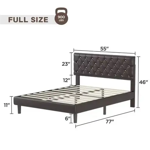 Brand New Double Size Full Button-Tufted Platform Bed $89