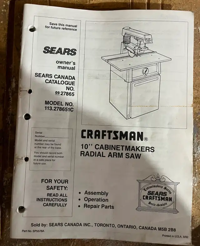 Craftsman Radial Saw - Photo 2