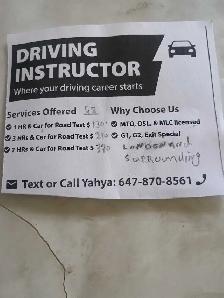 Driving school instructor