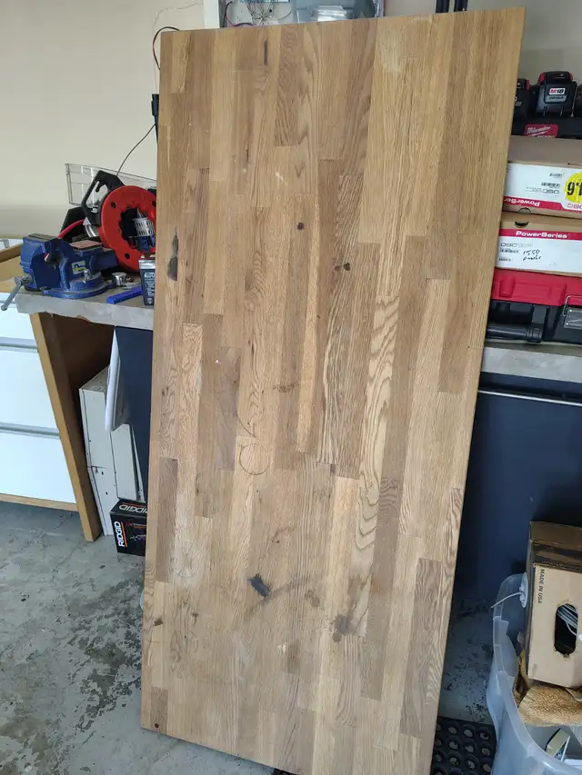 Ikea island with oak chop block top - Photo 3