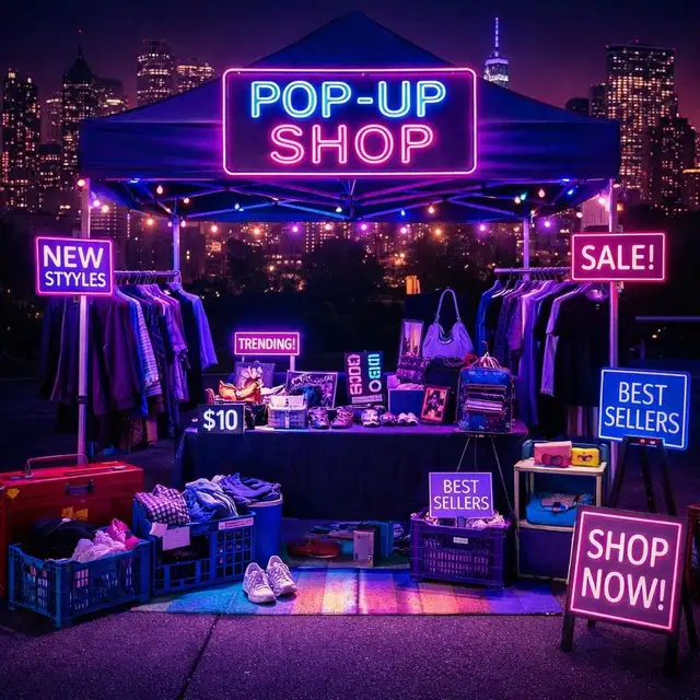 Pop up shopping
