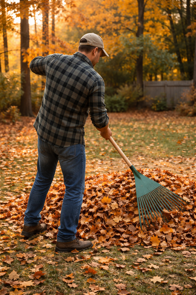 Entretien extérieur - raclage et nettoyage de feuilles