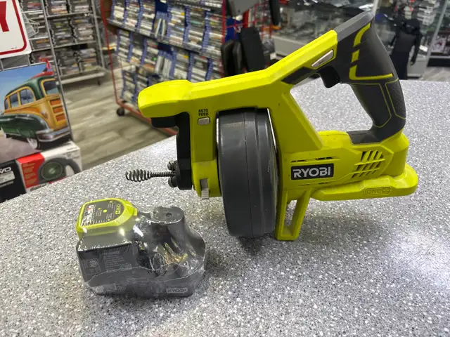 Ryobi P4001 18V Drain Auger Kit With Battery And Charger