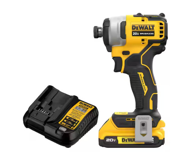 DEWALT DCF809D1 20V MAX Brushless 1/4' Impact Driver Kit $139