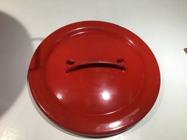 Vintage Arabia Finel Red enamel casserole cooking pot - 1960’s - Photo 4
