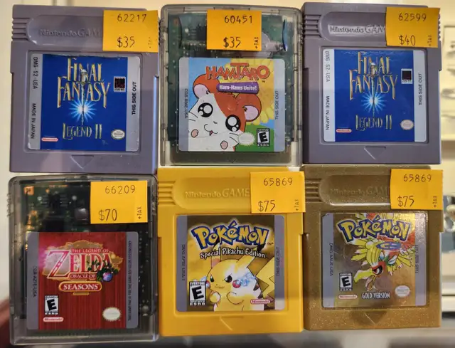 Nintendo Gameboy Games: Pokemon, Zelda, Final Fantasy, Mario....
