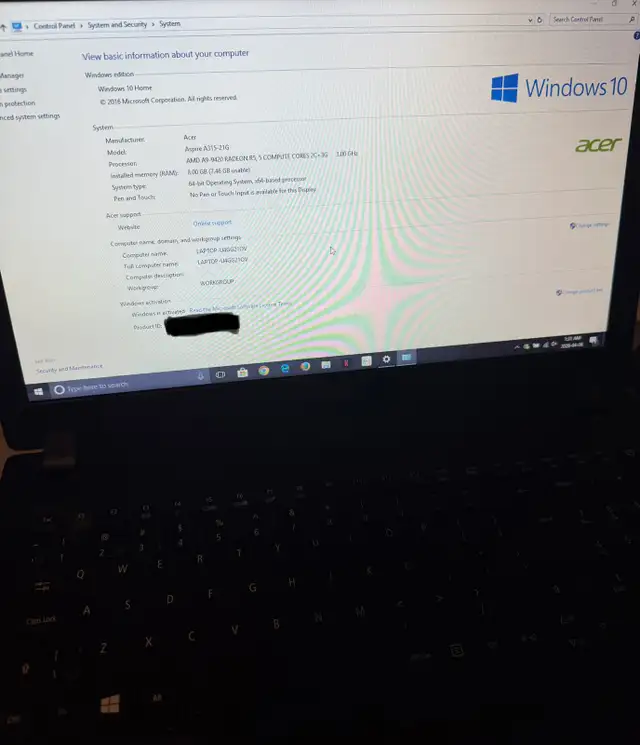 Acer Aspire 8GB Ram 1TB HDD open to trade - Photo 4