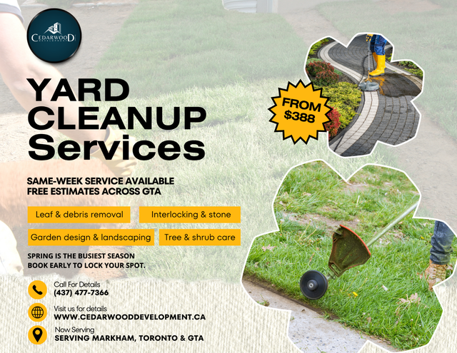 YARD CLEANUP SERVICES-Fast turnaround!