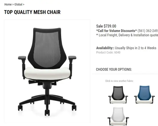 Global Spree Medium Back Synchro-Tilter with Mesh Back Chair! - Photo 6