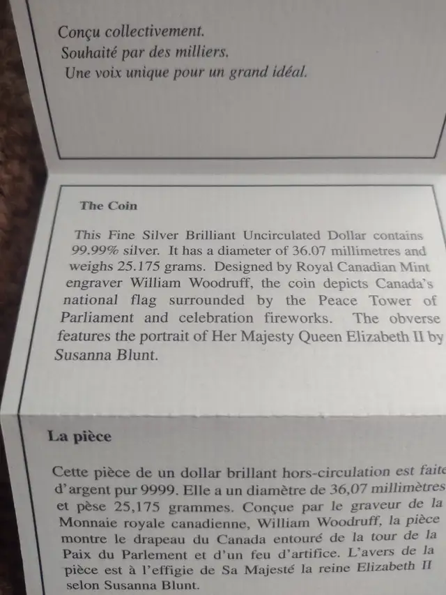 2005 Canadian silver dollar .9999 silver - Photo 2