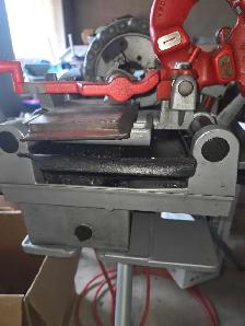 Gas pipe threading machine.