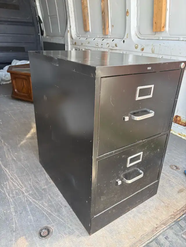 Free delivery used Black 2-Drawer Filing Cabinet - Photo 5
