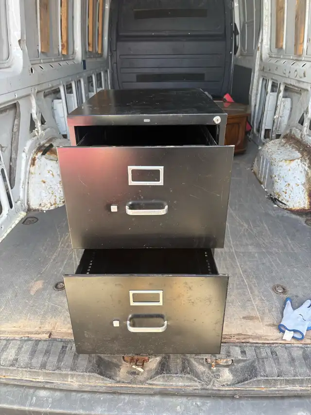 Free delivery used Black 2-Drawer Filing Cabinet - Photo 7