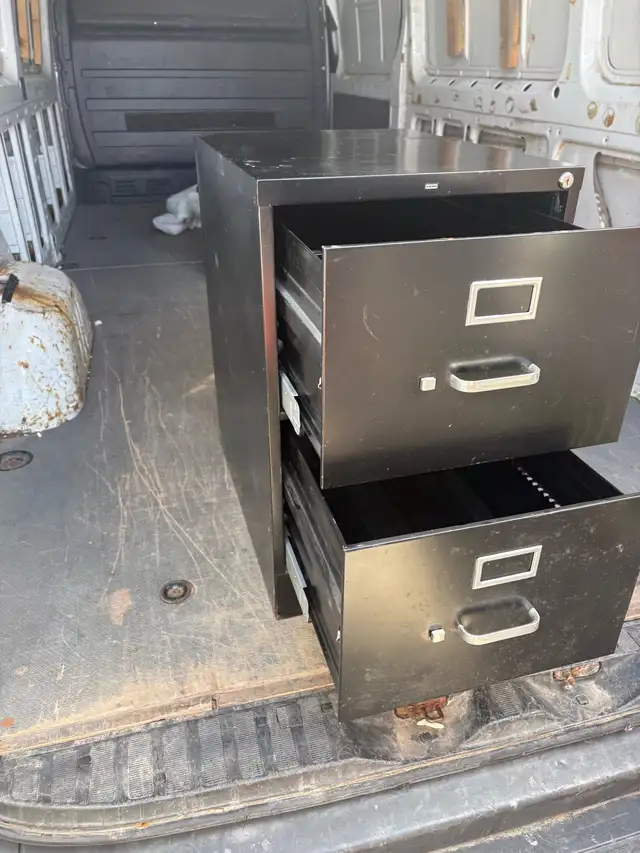 Free delivery used Black 2-Drawer Filing Cabinet - Photo 8