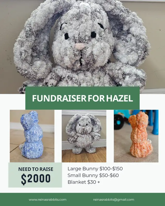 Handmade bunnies and blankets for sale