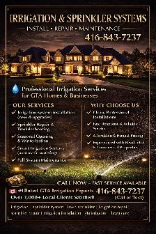 installed sprinkler system.