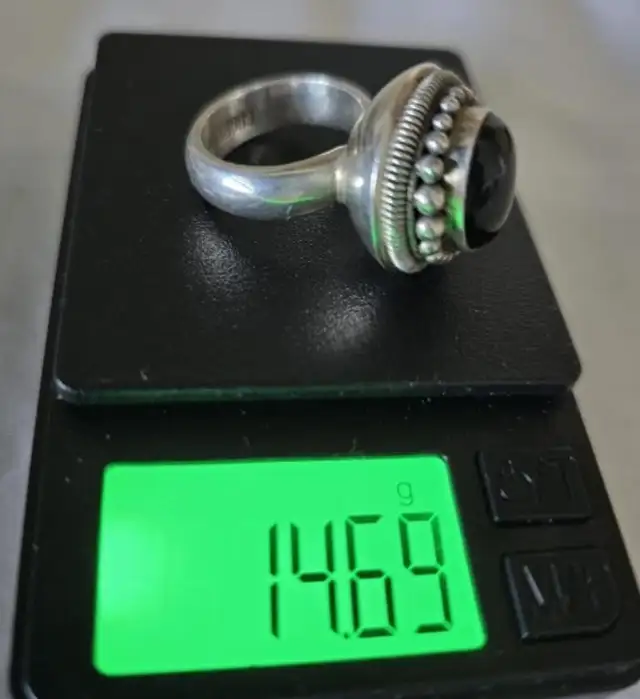 Suarti BA 925 Sterling Silver Onyx Ring Size 7 - Photo 4