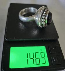 Suarti BA 925 Sterling Silver Onyx Ring Size 7 - Photo 4