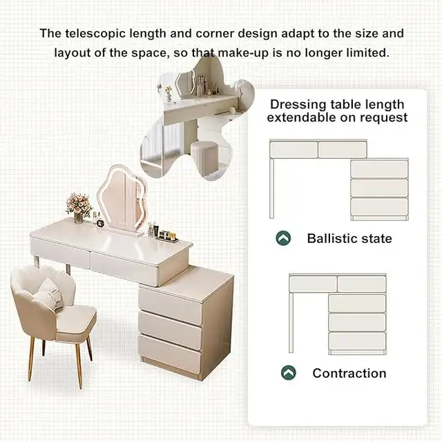 Brand New Modern LED Mirror Vanity Table with drawers $199 - Photo 4