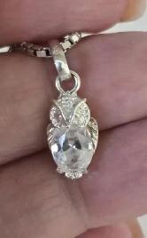 925 Sterling Silver 24' Chain Owl Pendent - Photo 3