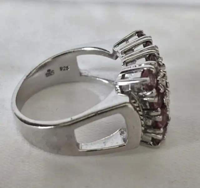 Gemstone Sterling Silver 925 Size 8 Ring - Photo 2