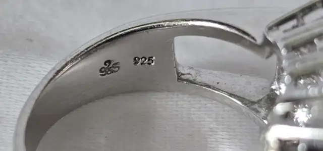 Gemstone Sterling Silver 925 Size 8 Ring - Photo 4