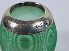 Vintage Sterling Silver Topped Glass Match Holder - Photo 3