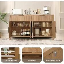 Brand New 55" Oak Chest of Drawers with 4 doors Sideboard $199