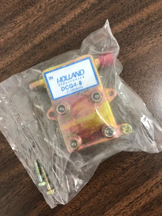 FREE Coax - TV CABLE Splitter 4-Way, DCG4-8, 5-1050 MHz